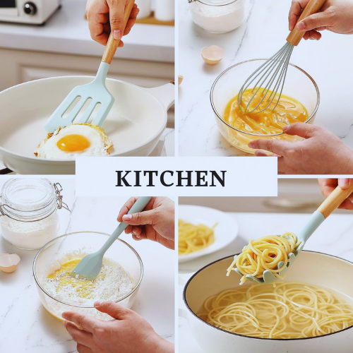 12Pcs Silicone Kitchenware Set – Non-Stick Cooking Utensils & Spatulas
