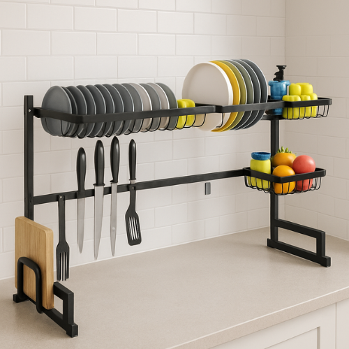 Multi-Layer Kitchen Rack – Space-Saving Storage Organizer for Countertops