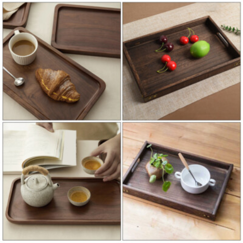 Serving Trays – 4 Piece Elegant & Durable Tray Set for Home & Kitchen Use