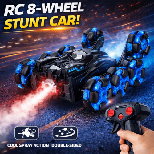 RC 8-Wheel Stunt Car with Remote Control