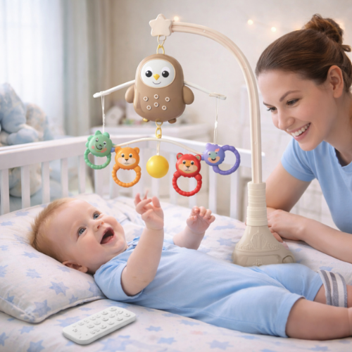 Baby Musical Crib Mobile with Rattles