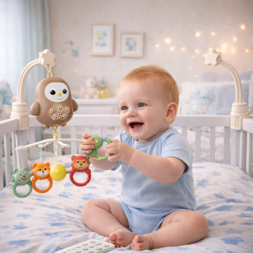 Baby Musical Crib Mobile with Rattles
