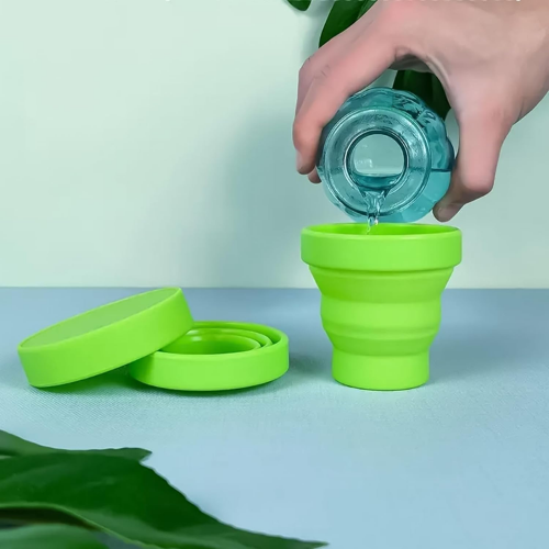 Silicone folding cup set of 4 pieces