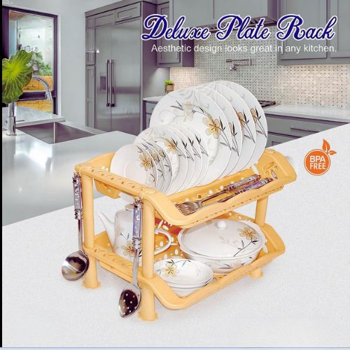 Deluxe Plate Rack – Stylish & Space-Saving Kitchen Dish Organizer