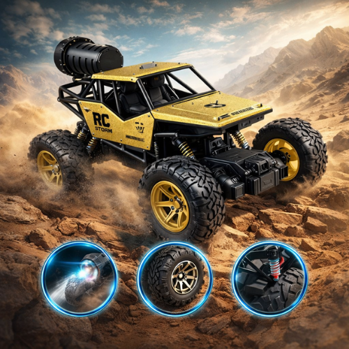 Rock Crawler Remote Control Car – Metal 4x4 Off-Road RC Car