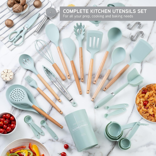 12Pcs Silicone Kitchenware Set – Non-Stick Cooking Utensils & Spatulas