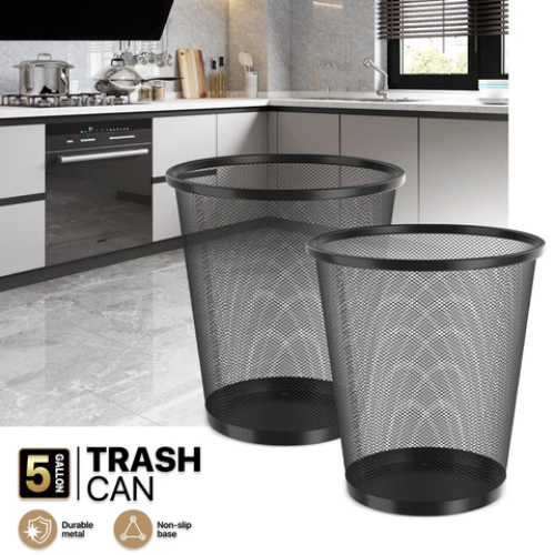 Metal Basket Garbage Bin – Durable Iron Waste Bin for Home & Office