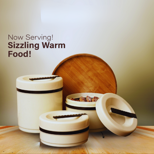 High Quality Unbreakable Insulated Material Keeps Food Fresh & Warm Upto 6 Hours
