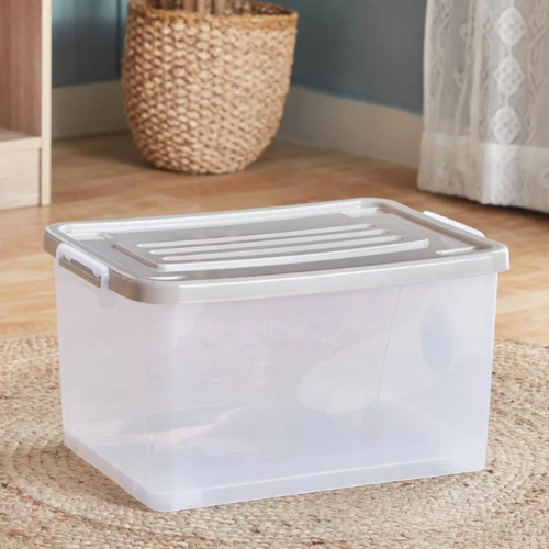 16L Multipurpose Rolling Storage Box with Lid