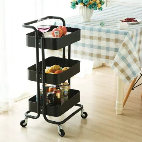 Multi-Purpose Storage Trolley – 3-Tier Rolling Organizer Cart