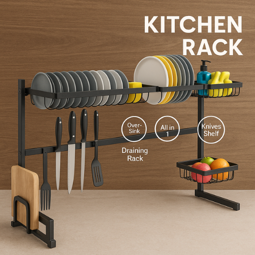 Multi-Layer Kitchen Rack – Space-Saving Storage Organizer for Countertops