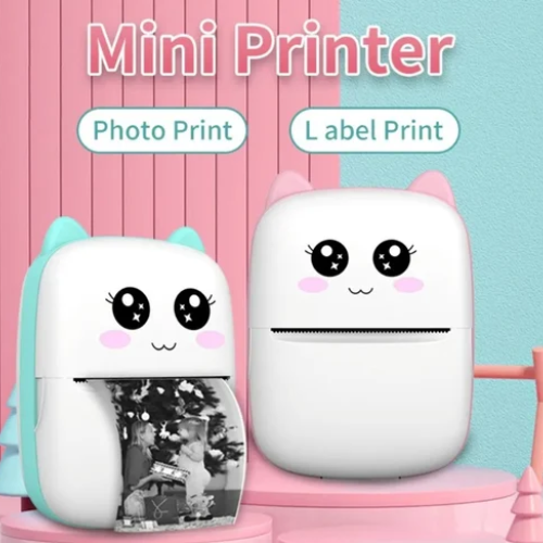 Portable Mini Thermal Printer – Cute Wireless Inkless Printer for Notes, Labels & Photos