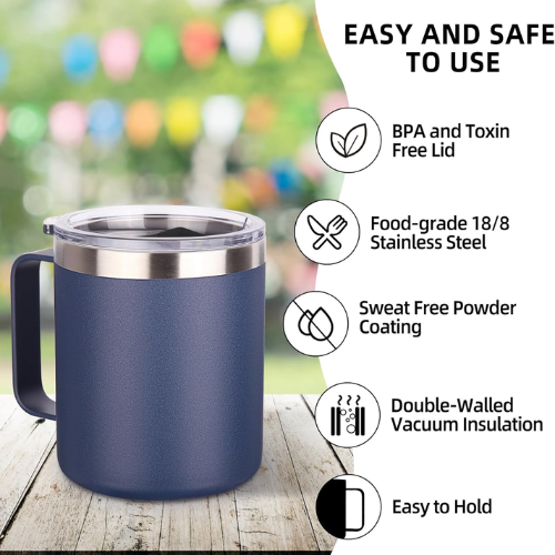 Coffee & Tea Mug with Cap – Insulated Travel Cup