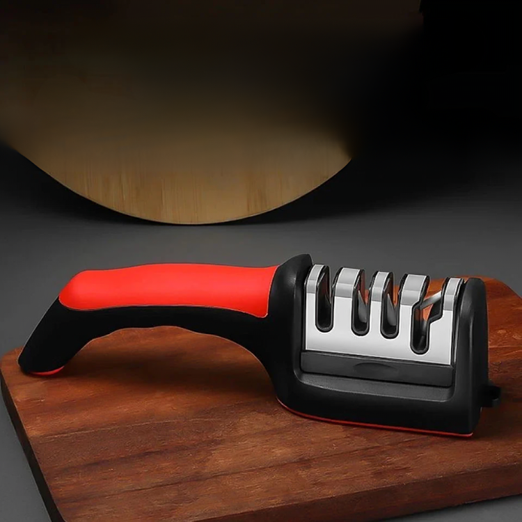 Manual Multi-Stage Kitchen Knife Sharpener – Professional Blade Tool