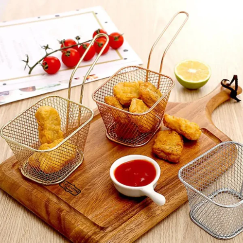 Mini Stainless Steel Deep Fryer Basket – Durable & Compact