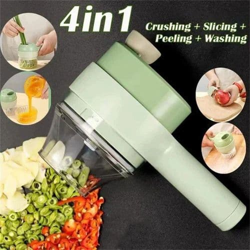 4-in-1 Handheld Electric Vegetable Cutter & Mini Food Processor