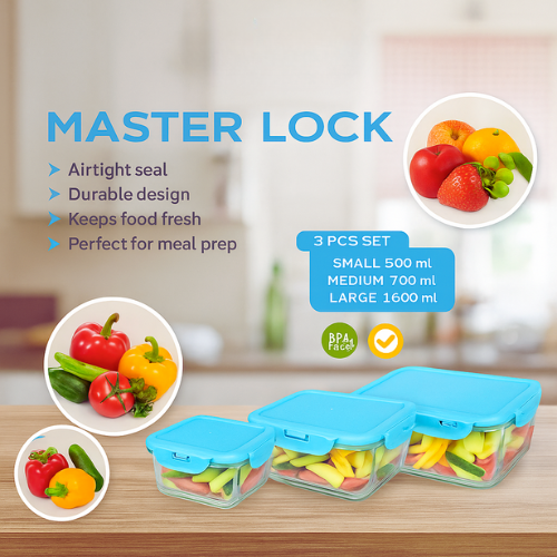 Master Lock Airtight Food Container – Leak-Proof & BPA-Free Storage Box