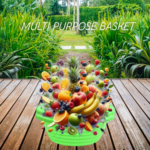 Polka Round Basket – Multi-Purpose Decorative Storage Basket for Home & Kitchen