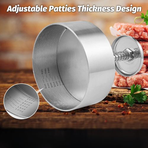 Stainless Steel Burger Press – Hamburger Patty Maker