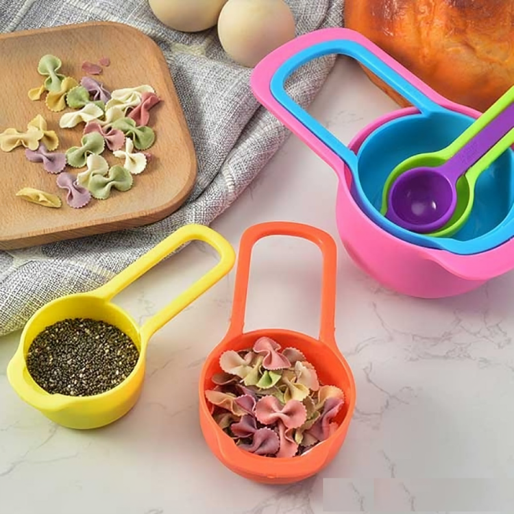 Multicolor Stackable Measuring Cups & Spoons Set – Kitchen Tool