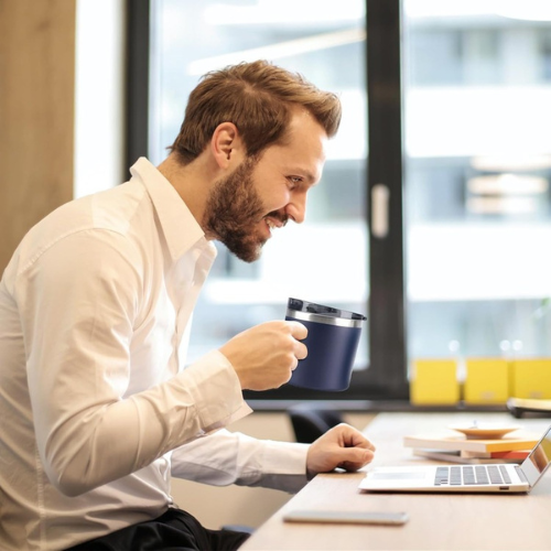 Volhoply 14oz insulated stainless steel coffee mug