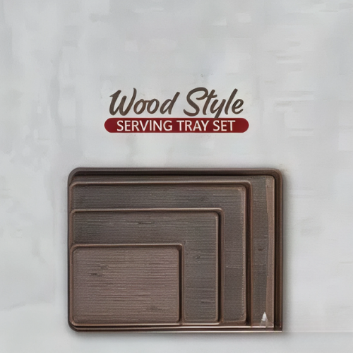 Serving Trays – 4 Piece Elegant & Durable Tray Set for Home & Kitchen Use