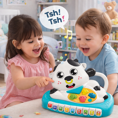Kids Cow Piano Musical Toy with Colorful Sound Keys