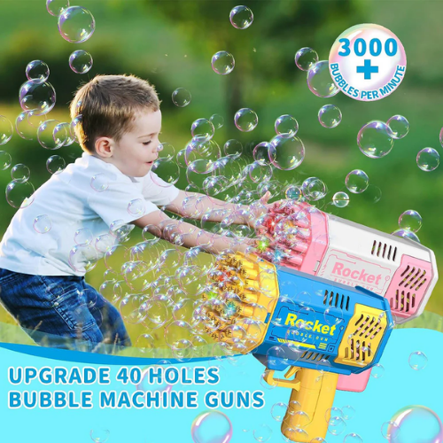 40 Holes Kids Bubble Gun Toy Machine