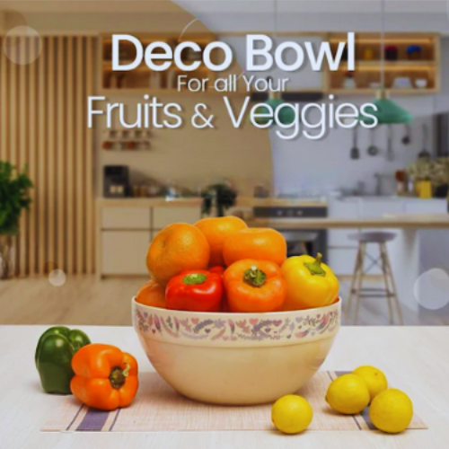 Deco Bowl – Elegant Decorative Serving Bowl for Dining & Kitchen Use
