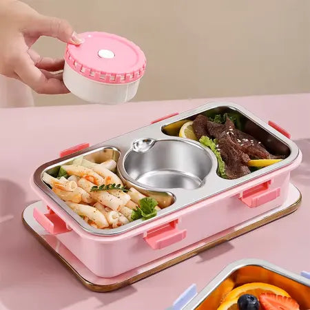 Metal inner portion lunch box