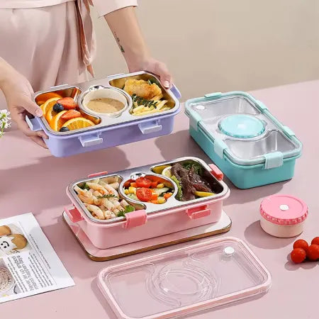 Metal inner portion lunch box